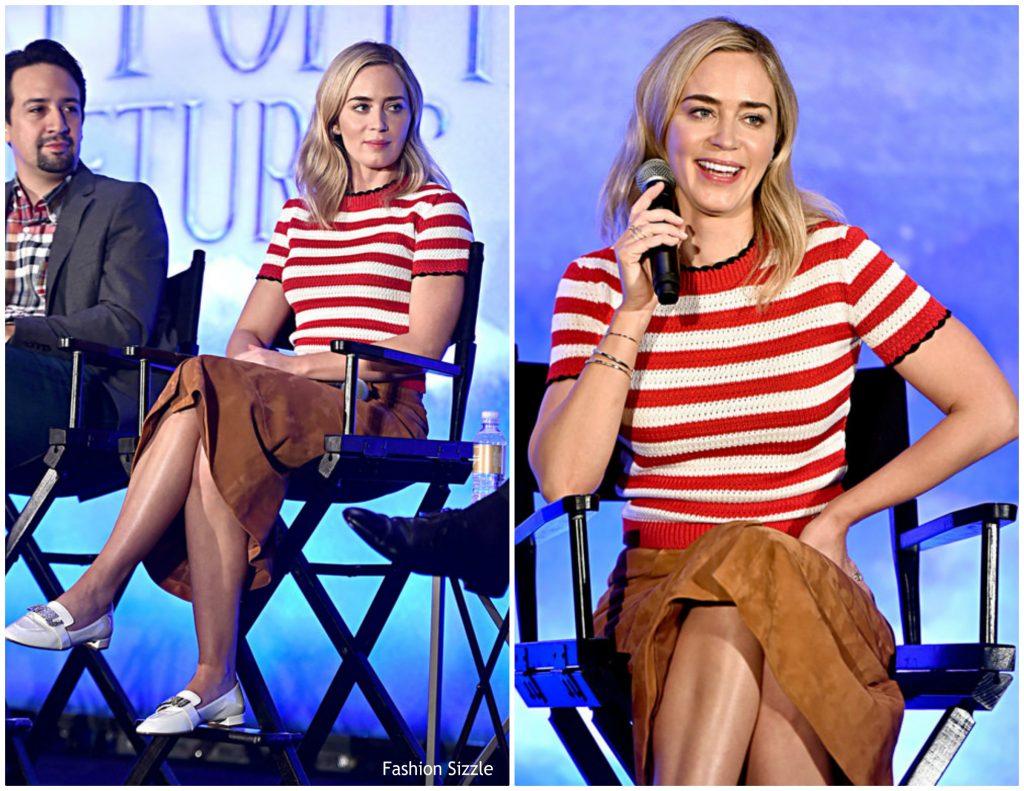 Emily Blunt In Miu Miu @ Disney’s Mary Poppins Returns Press Conference