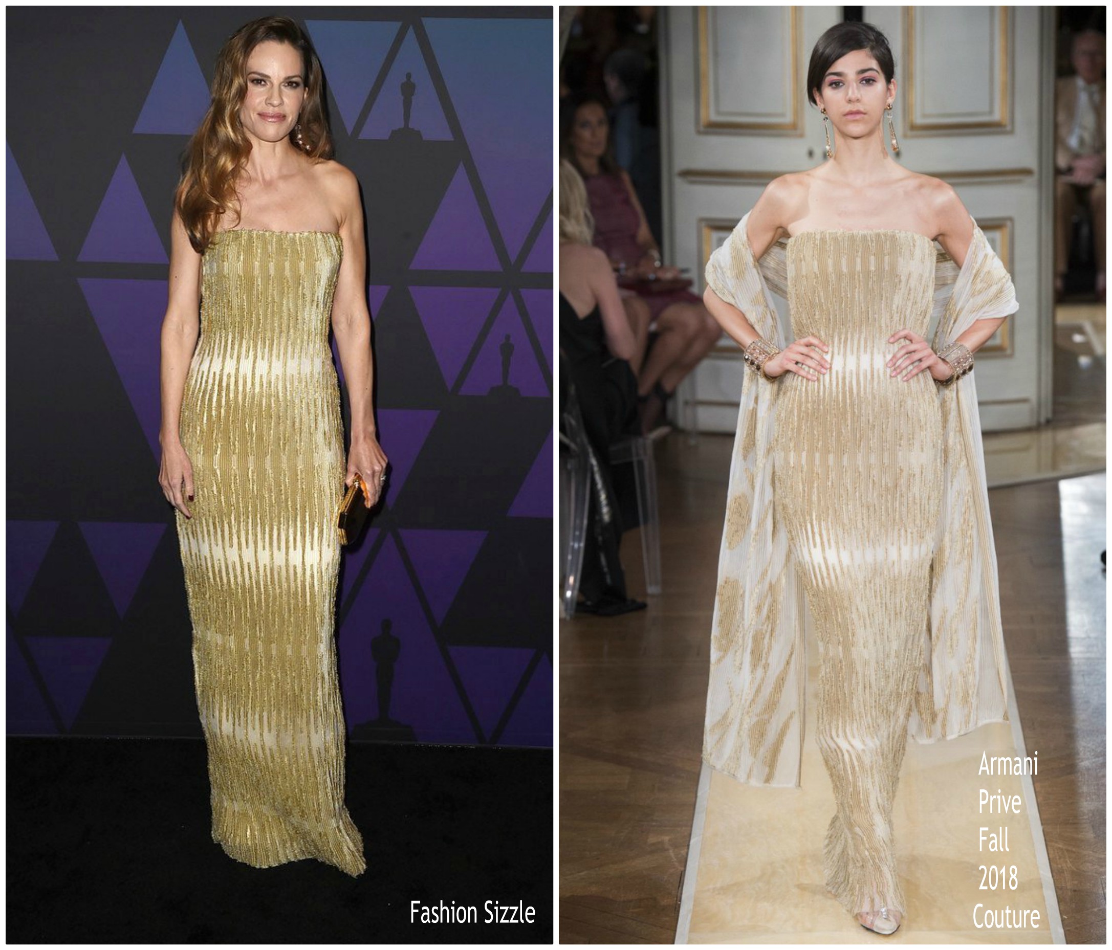 Hilary Swank In Armani Privé  @ 2018 Governors Awards