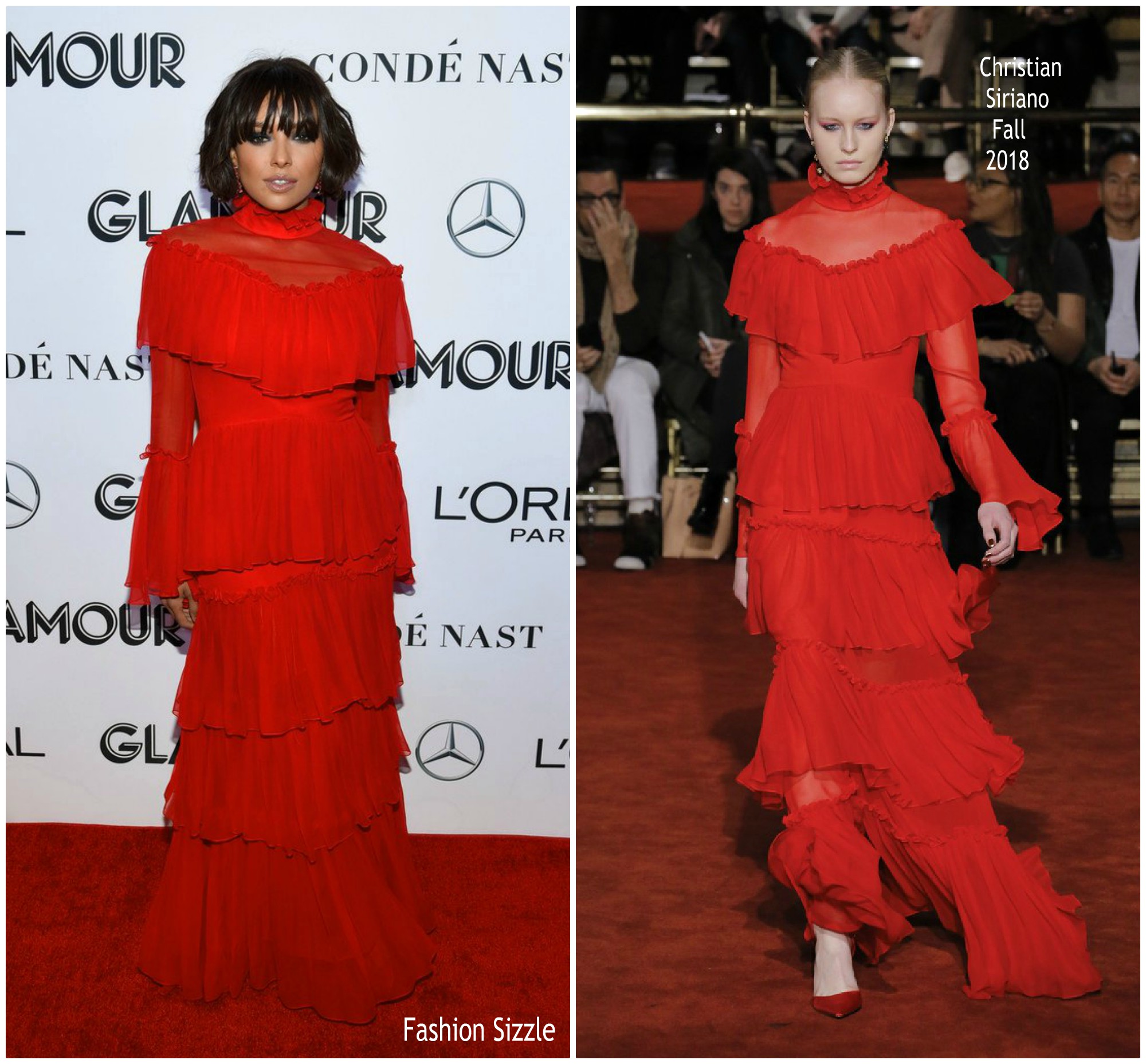 Kat Graham  In Christian Siriano  @  2018 Glamour Women of the Year Awards