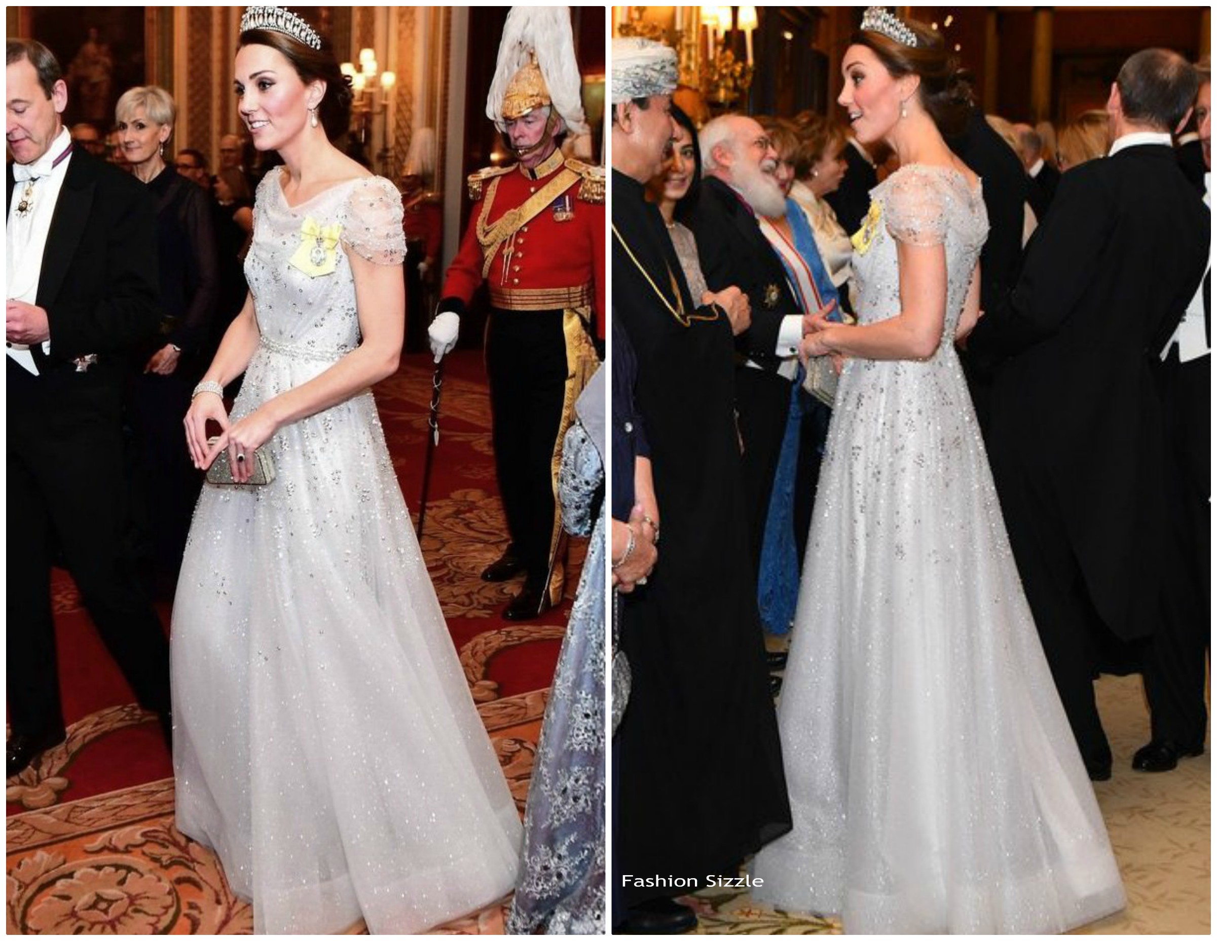 Catherine, Duchess of Cambridge In Jenny Packham  @ Diplomatic Corps Reception