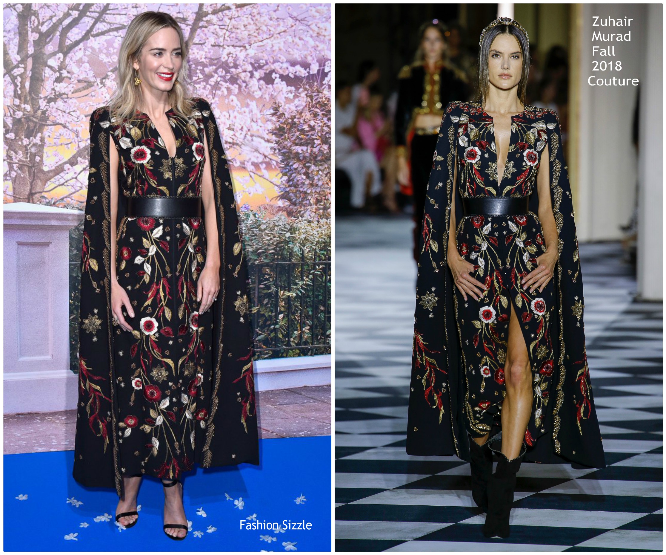 Emily Blunt In Zuhair Murad Couture @ ‘Mary Poppins Returns’ Paris Premiere