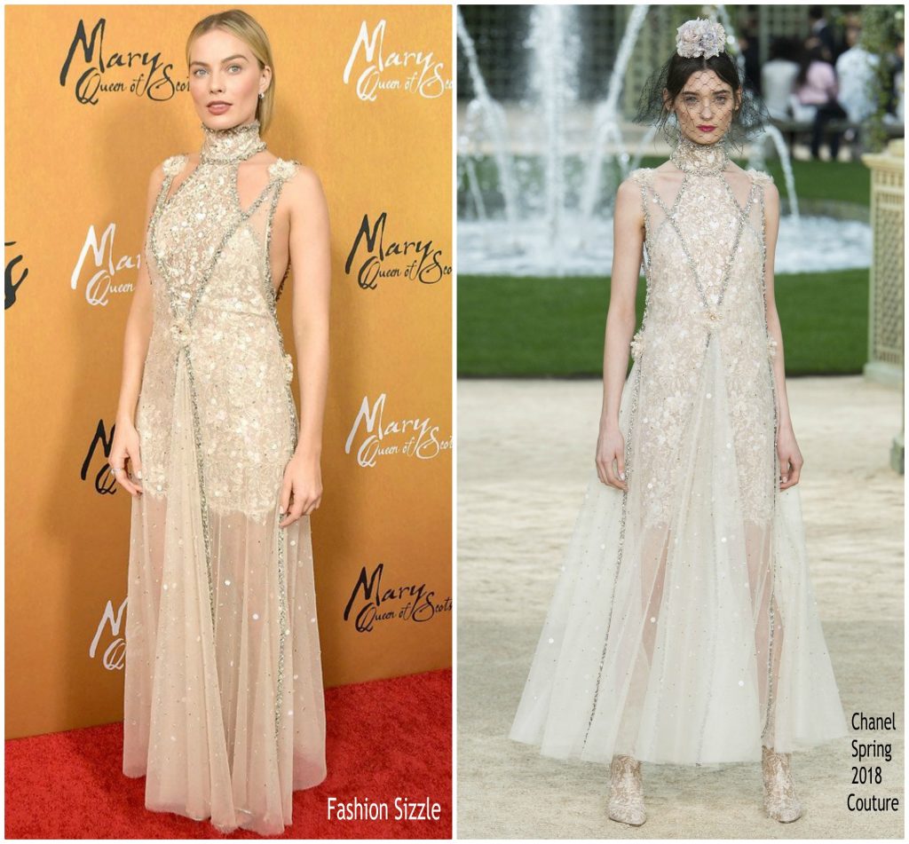Margot Robbie in Chanel Haute Couture @ ‘Mary Queen of Scots’ New York ...