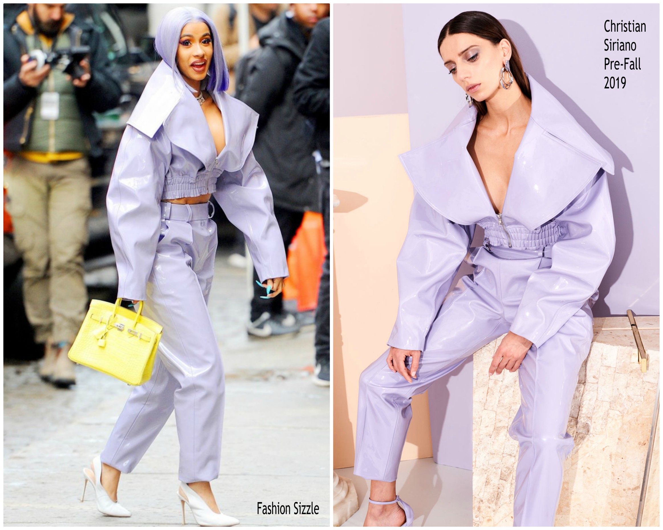Cardi B In Christian Siriano Out In New York