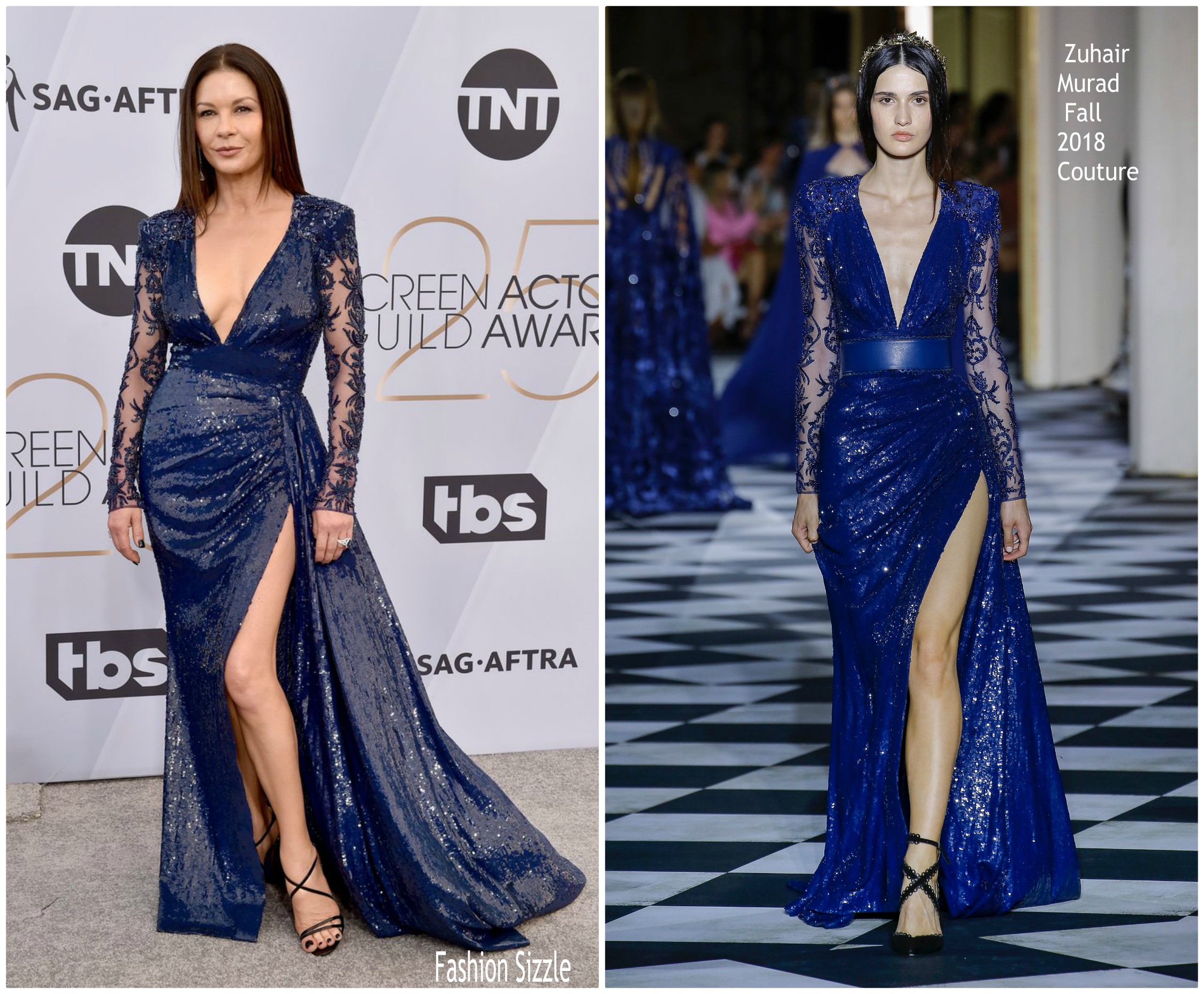 Catherine Zeta-Jones In Zuhair Murad Couture @ 2019 SAG Awards