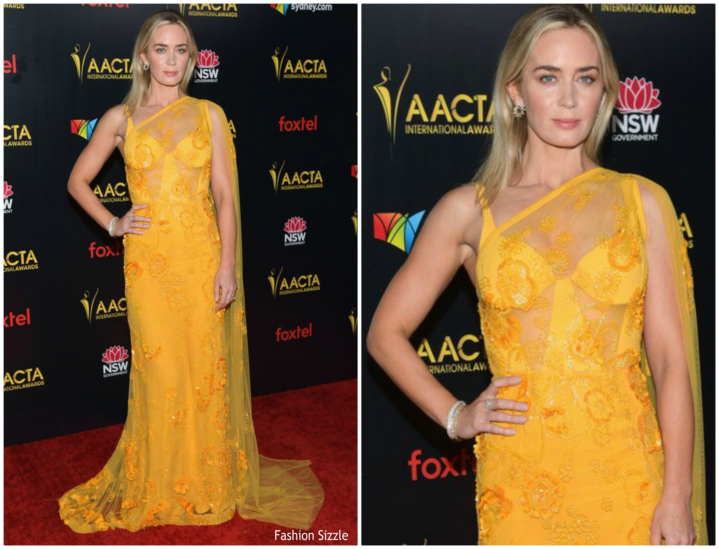 Emily Blunt in Elie Saab @ the 8th AACTA International Awards