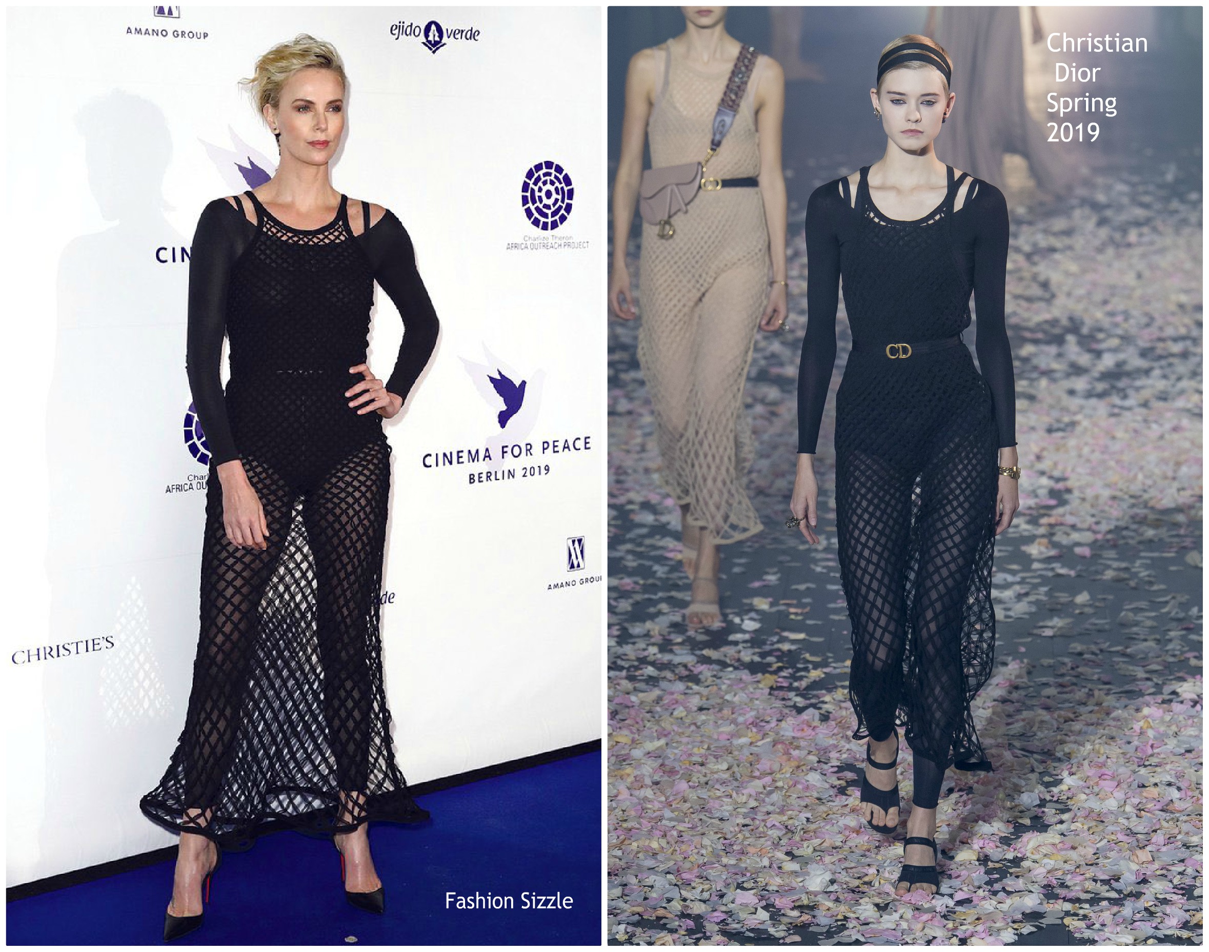 Charlize Theron In Christian Dior @ Cinema For Peace International Committee & Nominee Dinner