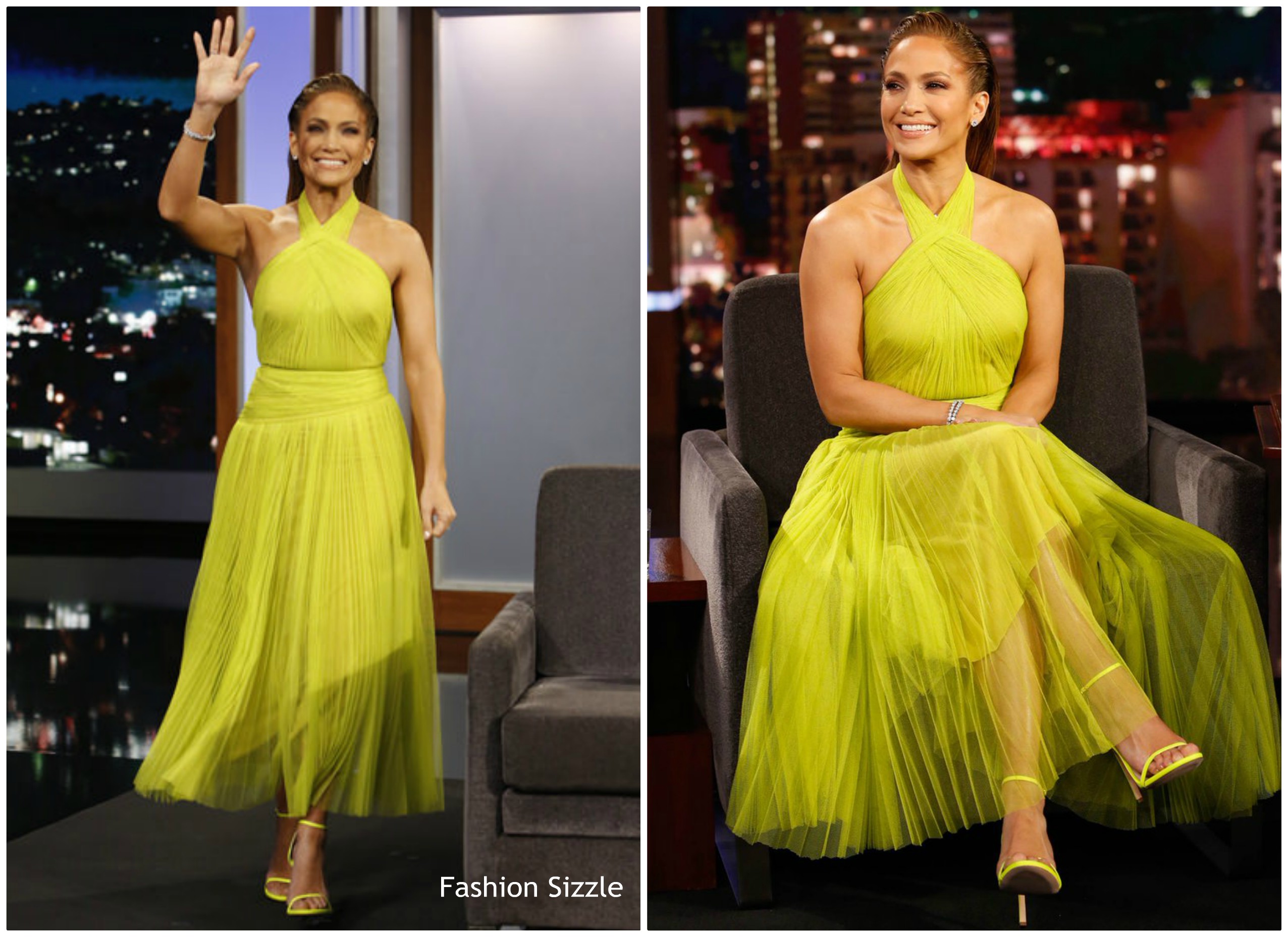 Jennifer Lopez In Maria Lucia Hohan @ Jimmy Kimmel Live!