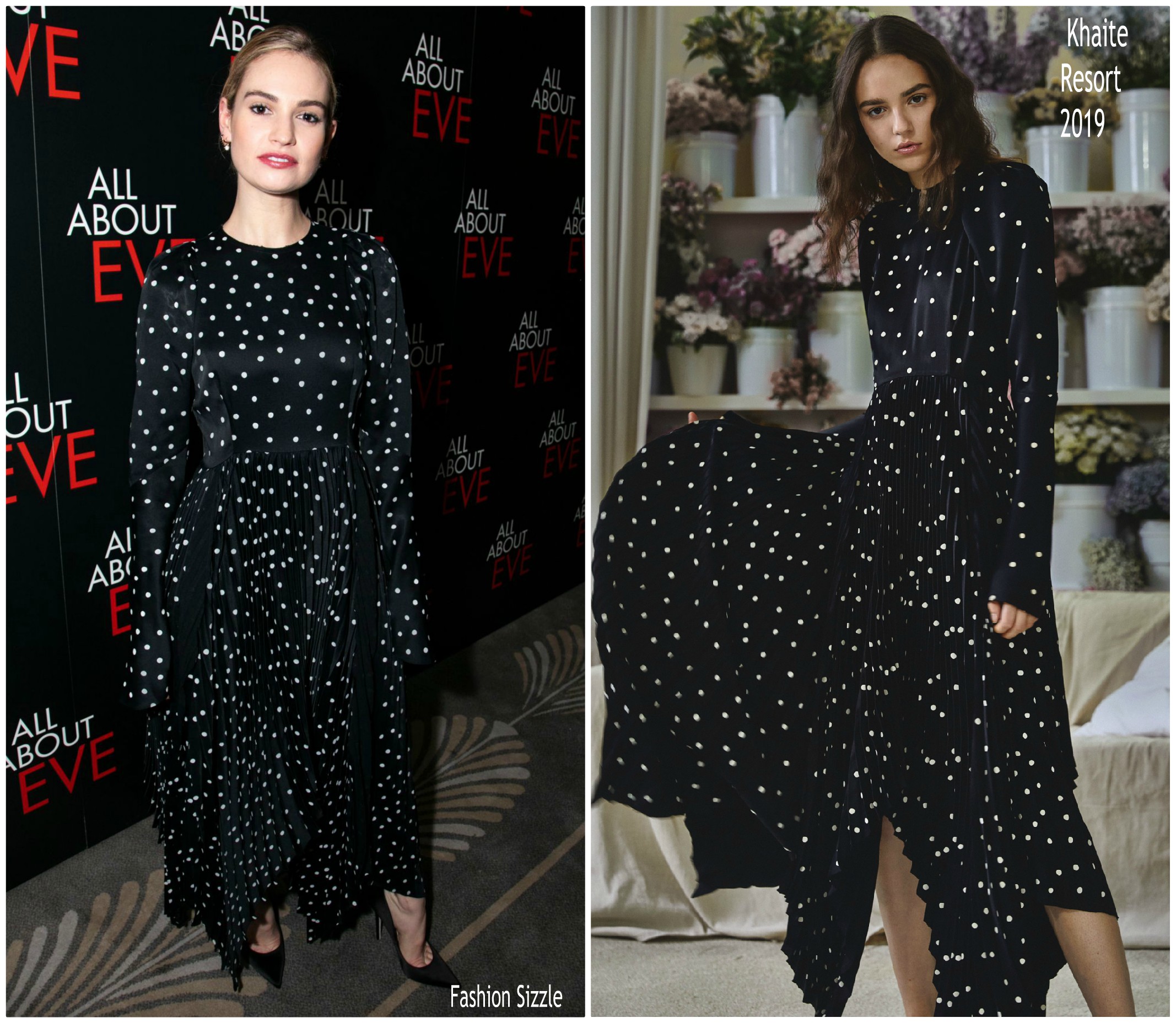 Lily James In Khaite @ ‘All About Eve’ Press Night After Party