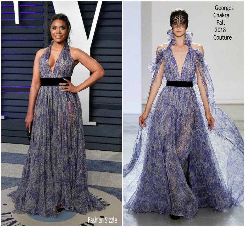 Regina Hall In Georges Chakra Couture @ 2019 Vanity Fair Oscar Party