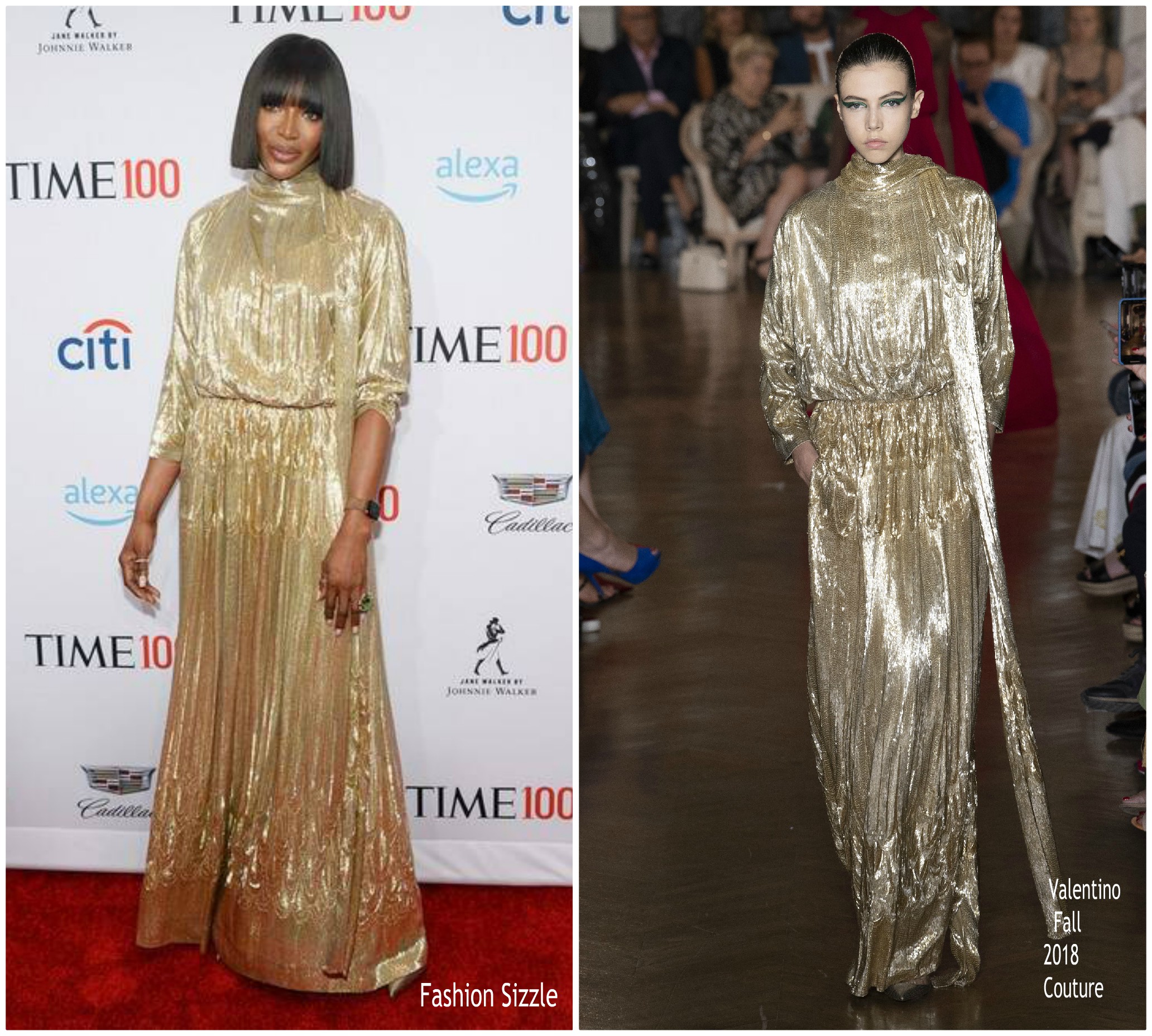 Naomi Campbell In Valentino Couture @ Time 100 Gala