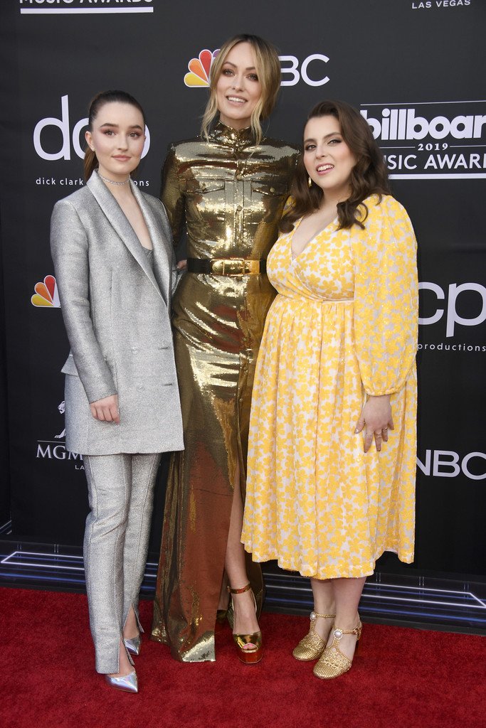 Kaitlyn Dever (in Bec + Bridge), Olivia Wilde (in Ralph Lauren) and Beanie Feldstein (in Shrimps) @  2019 Billboard Music Awards