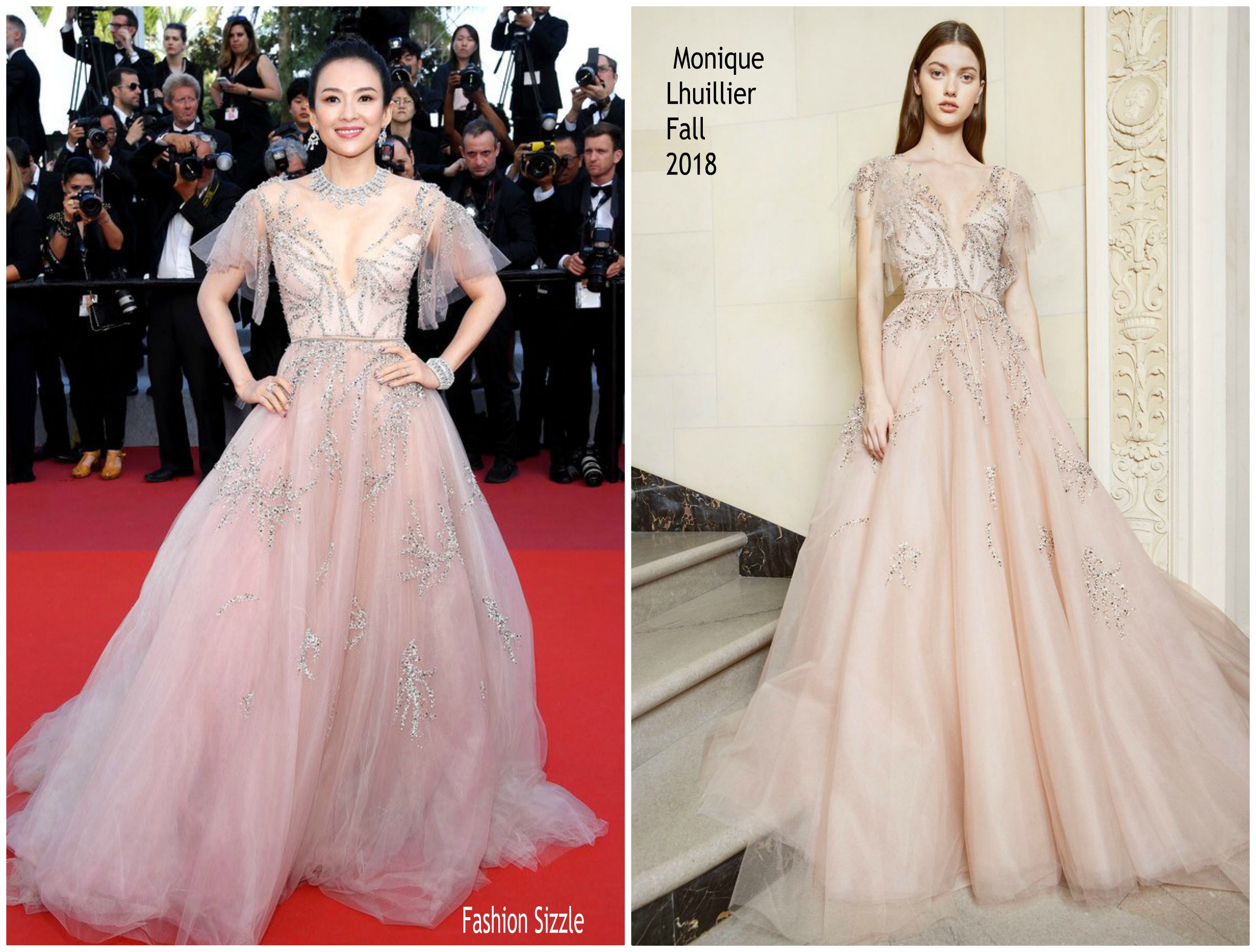 Zhang Ziyi  In Monique Lhuillier @ 2019 Cannes Film Festival Closing Ceremony