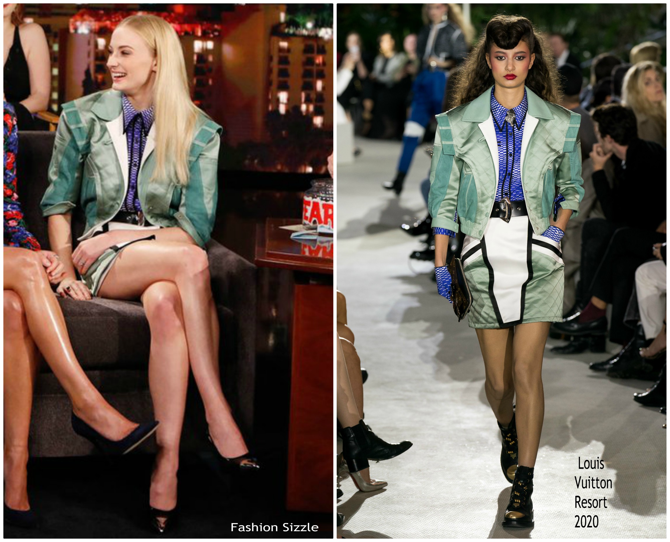 Sophie Turner In Louis Vuitton @ Jimmy Kimmel Live - Fashionsizzle