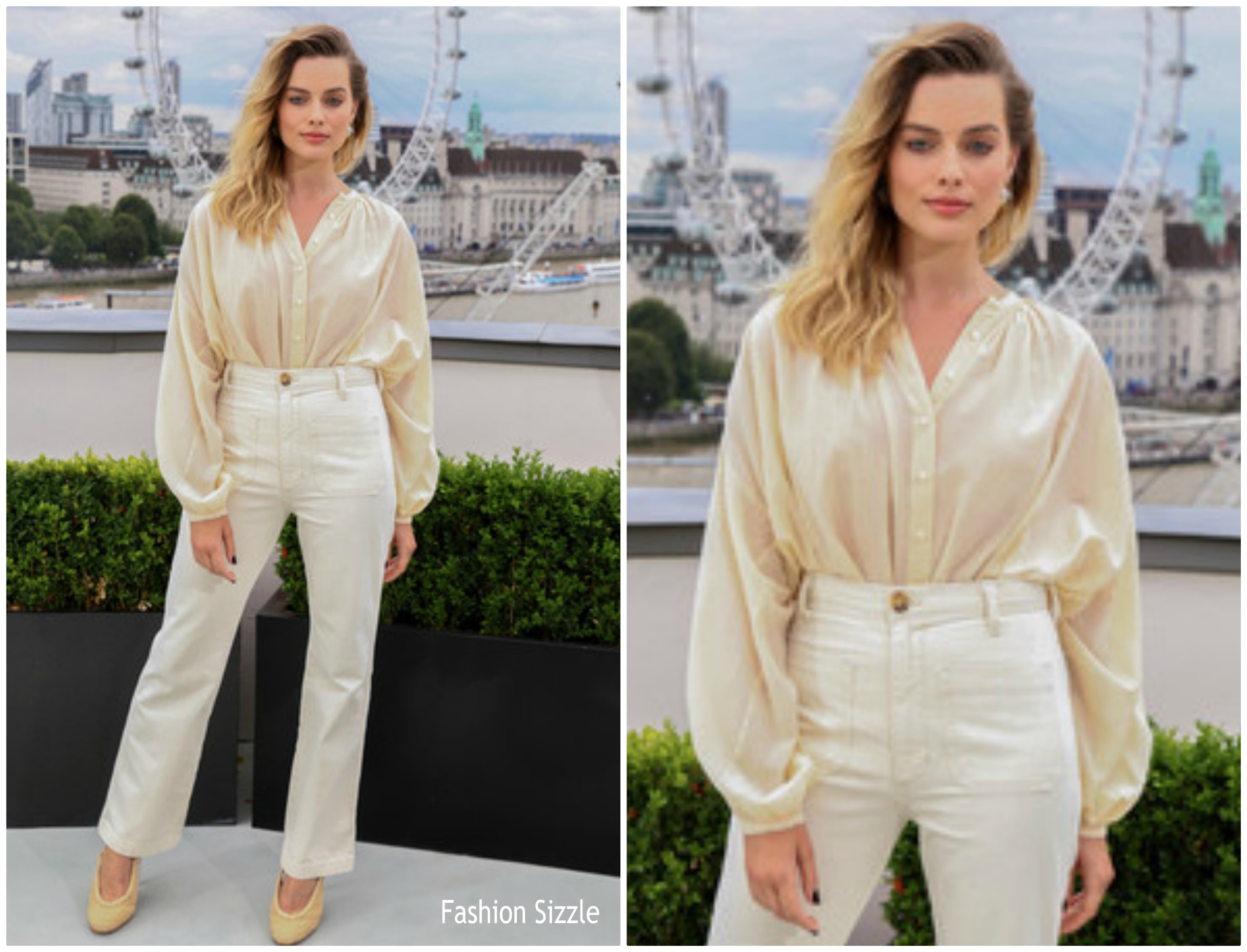 Margot Robbie In Doen @ “Once Upon A Time In Hollywood” London Photocall