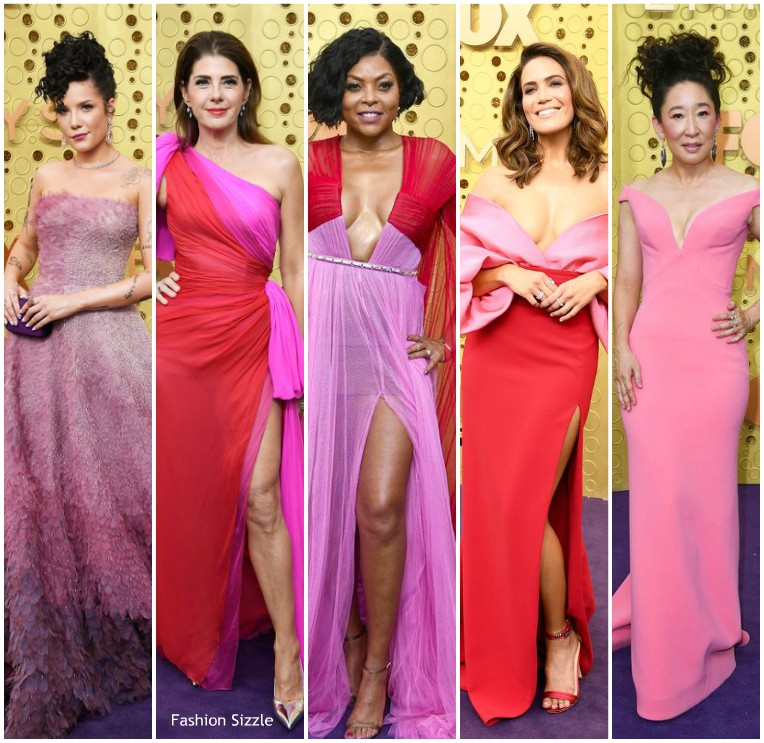 Pink  Dresses @ 2019 Emmy Awards