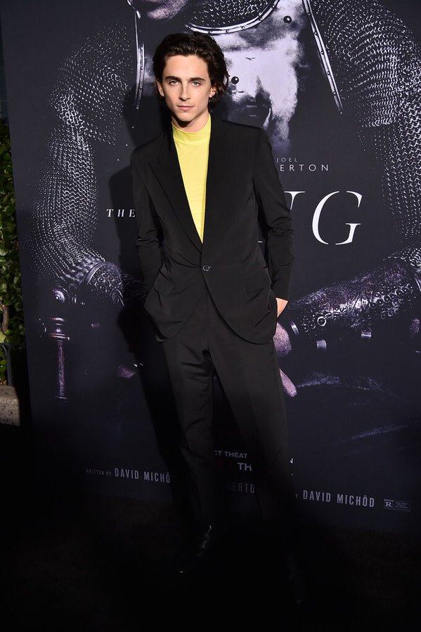 Timothée Chalamet  In Givenchy  @ “The King”  New York Premiere