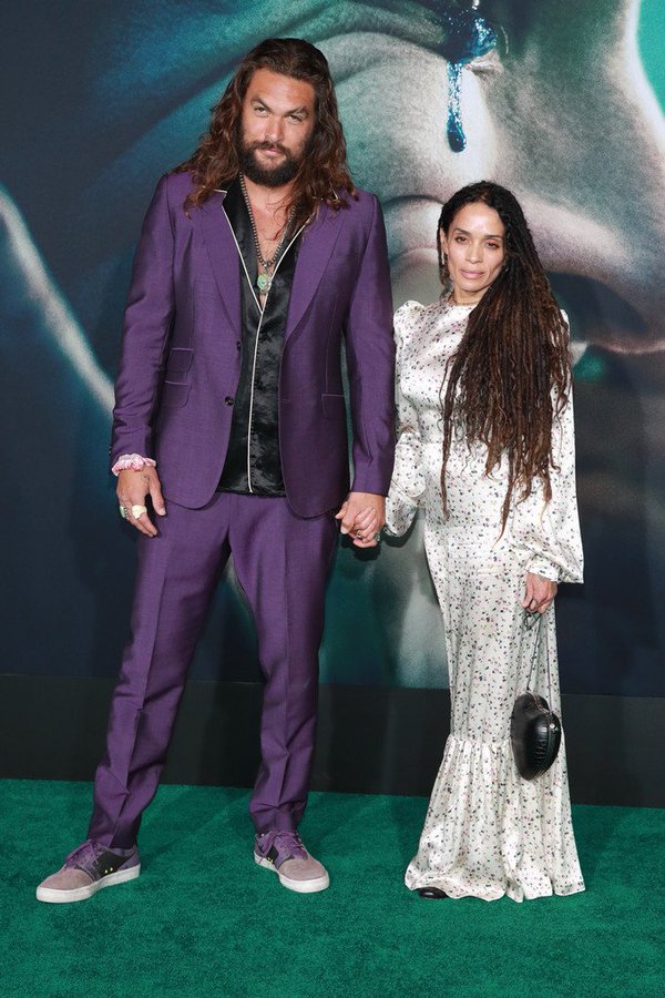 Jason Momoa In Gucci  &Lisa Bonet In The Vampires Wife @  “Joker” LA Premiere
