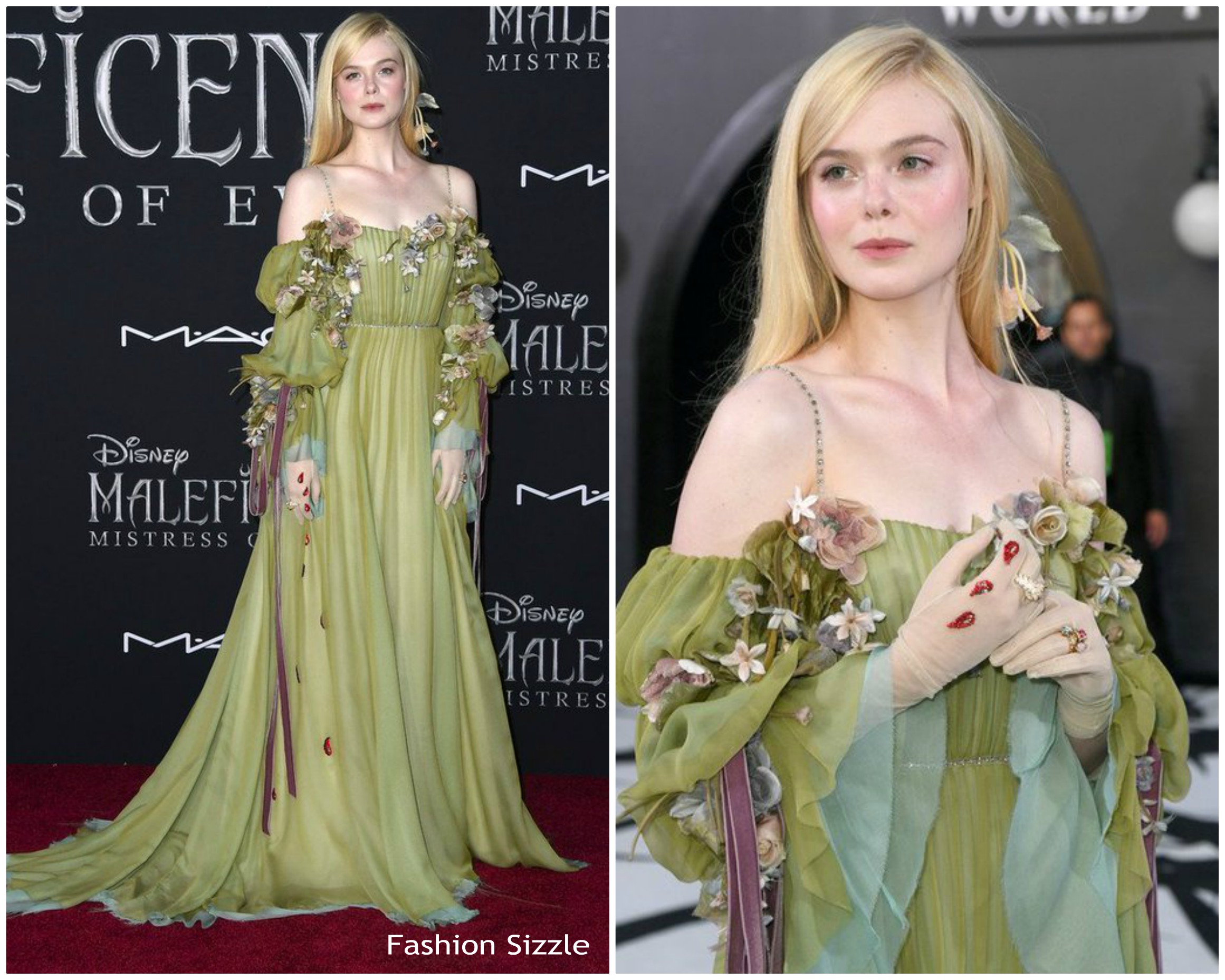 Elle Fanning  In Gucci  @ The ‘Maleficent: Mistress Of Evil’ World Premiere