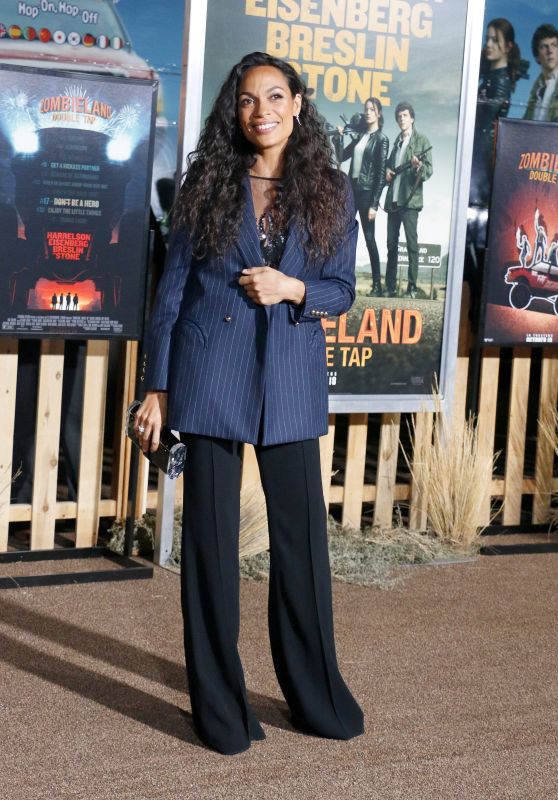 Rosario Dawson   Rocks Suit @ “Zombieland: Double Tap” Premiere in Westwood