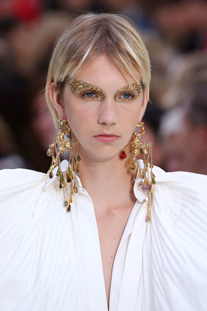 Valentino Gold Crystal Eyes by Pat McGrath Paris Fashion Week 2019