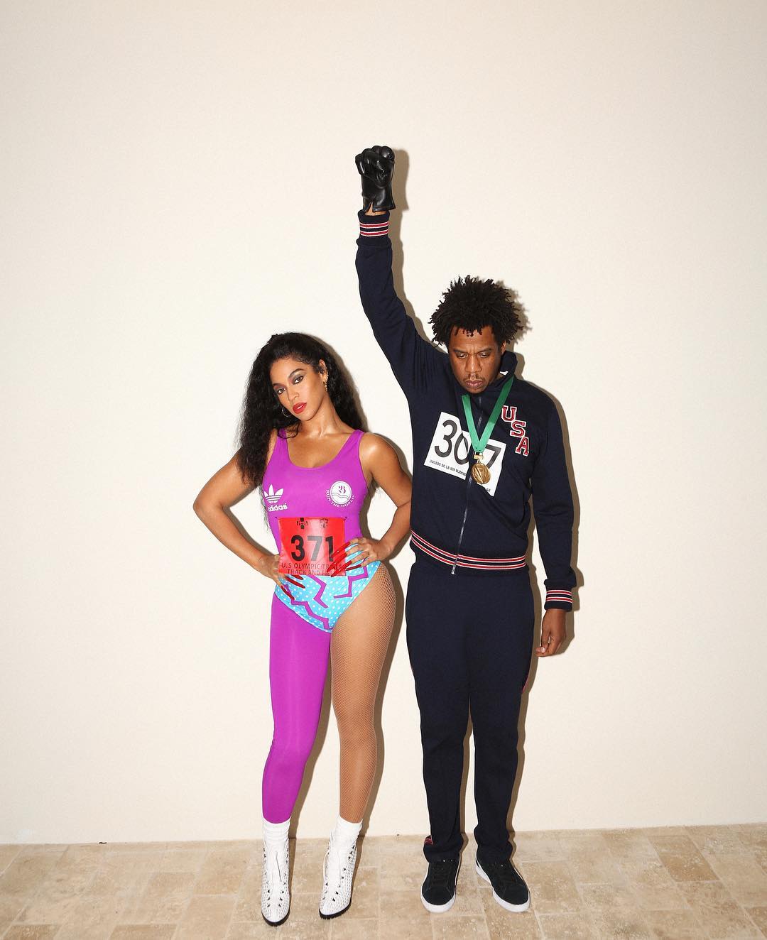 beyonce-jay-z-as-olympians-flo-jo-and-tommie-smith