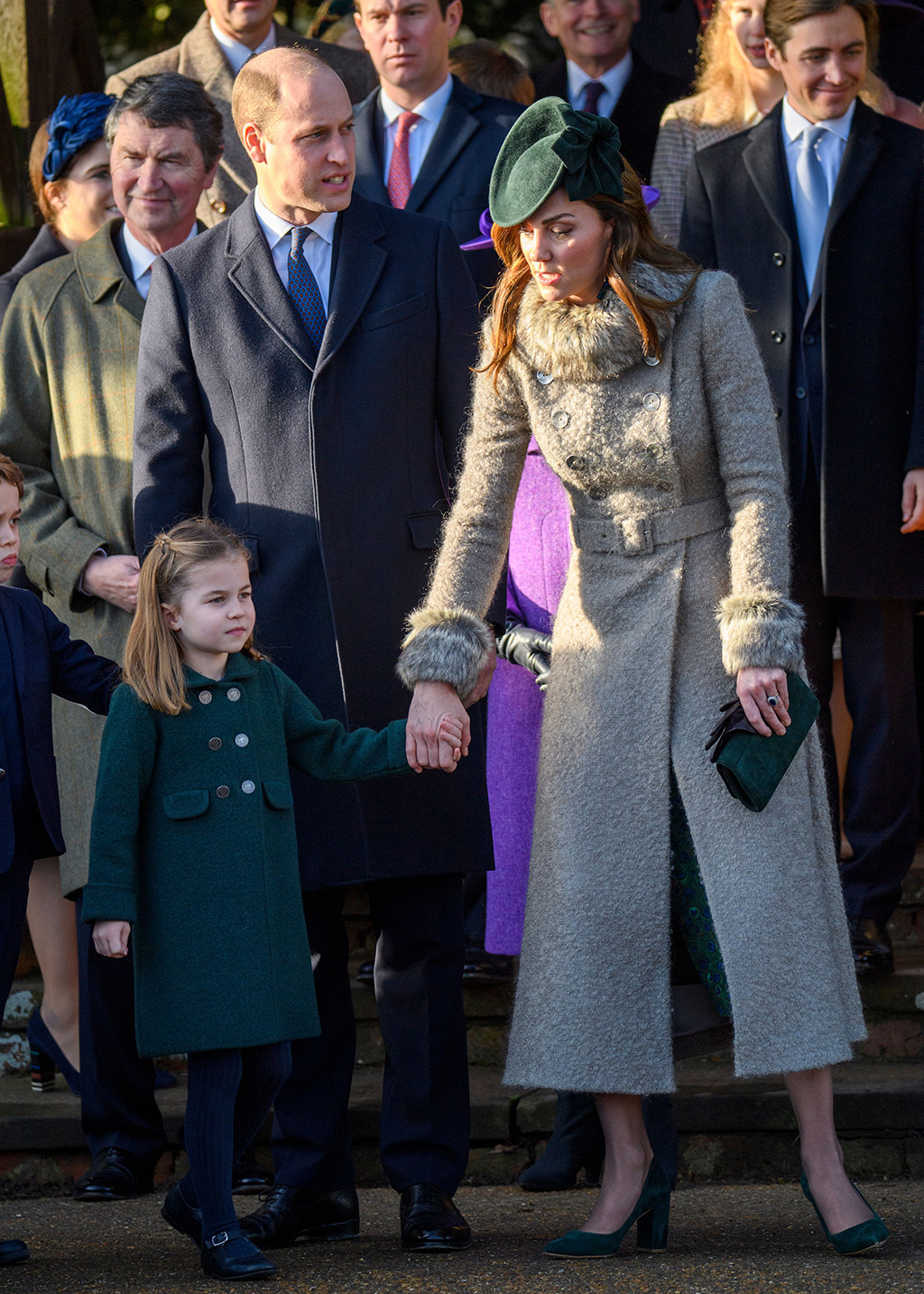 catherine-duchess-of-cambridge-in-gray-coat-christmas-day-church-service-2019