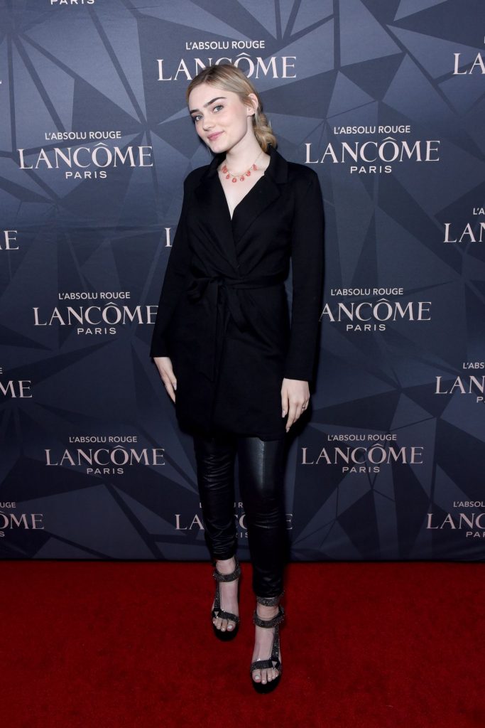 Meg Donnelly @ Lancôme x Vogue L’Absolu Ruby Holiday Event at Raspoutine