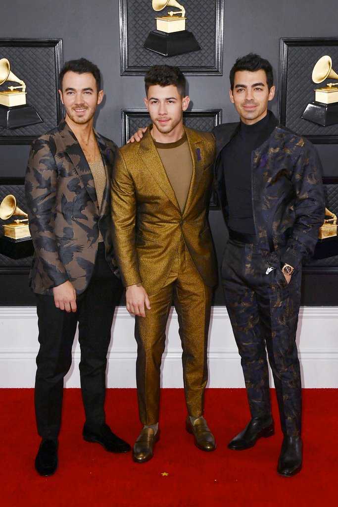 Kevin Jonas, Nick Jonas &  Joe Jonas  In Ermenegildo Zegna XXX  @ 2020 Grammy Awards