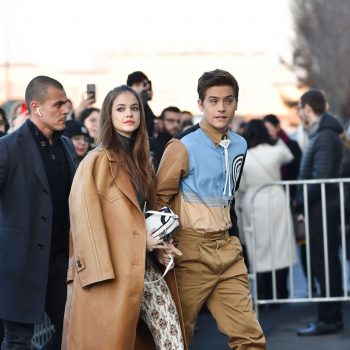 barbara-palvin-and-dylan-sprouse-arriving-prada-fall-2020-show-in-milan