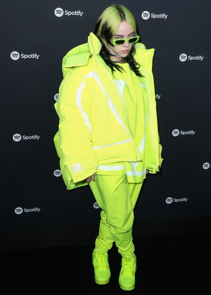 Billie Eilish In Neon Outfit @ Spotify Best New Artist 2020 Party in LA –  Fashionsizzle