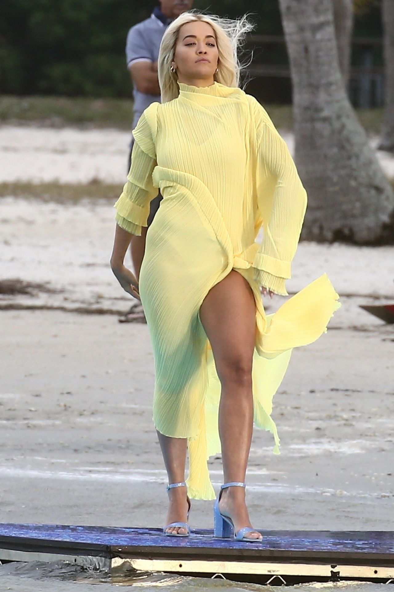 Rita Ora Spotted  Shooting a  Music Video in Miami