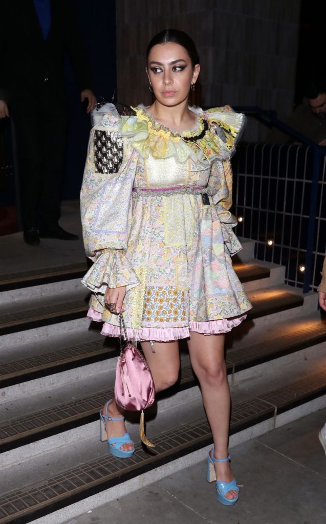 Charli Xcx In Patchwork Ruffled Dress Love Magazine Party In London