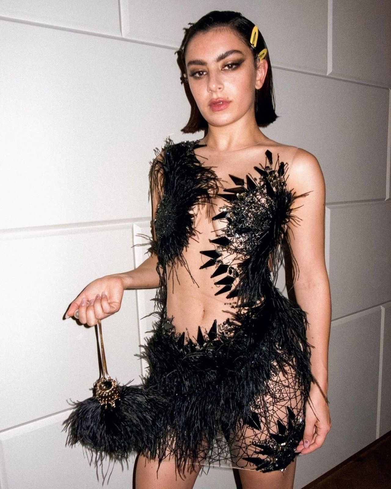 Charli XCX In Julien Macdonald @ 2020 BRIT Awards After Party in London.
