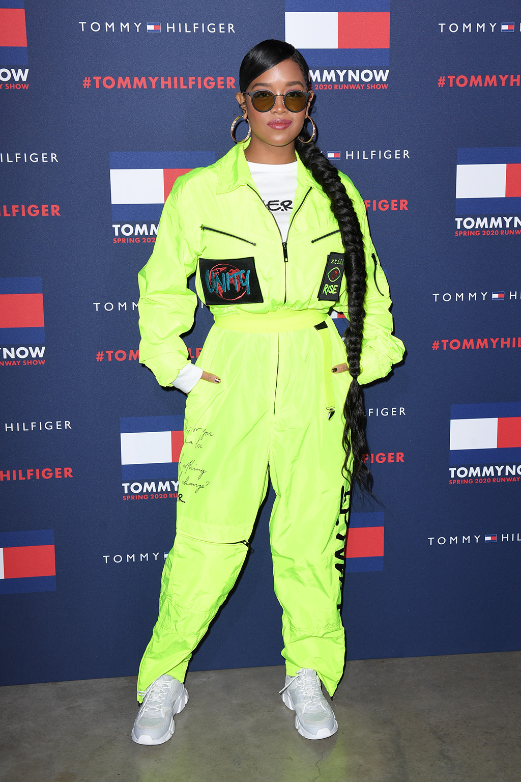 H.E.R.  Front Row @  TommyNow AW 20 London Fashion Week Show