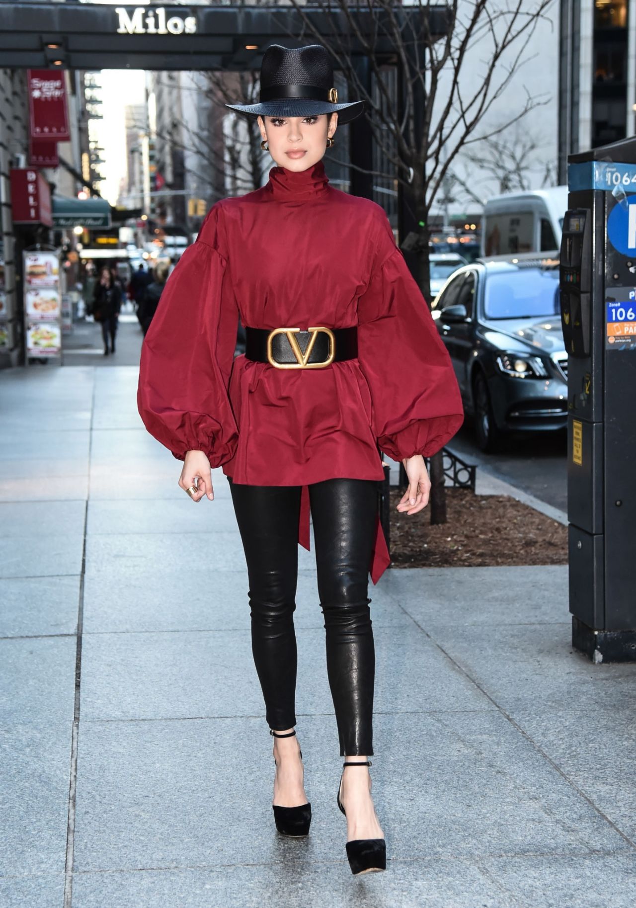 Sofia Carson In Valentino Out  In New York