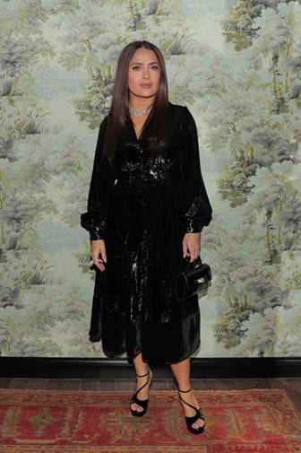 Salma Hayek Attends  The Opening Of Gucci Osteria