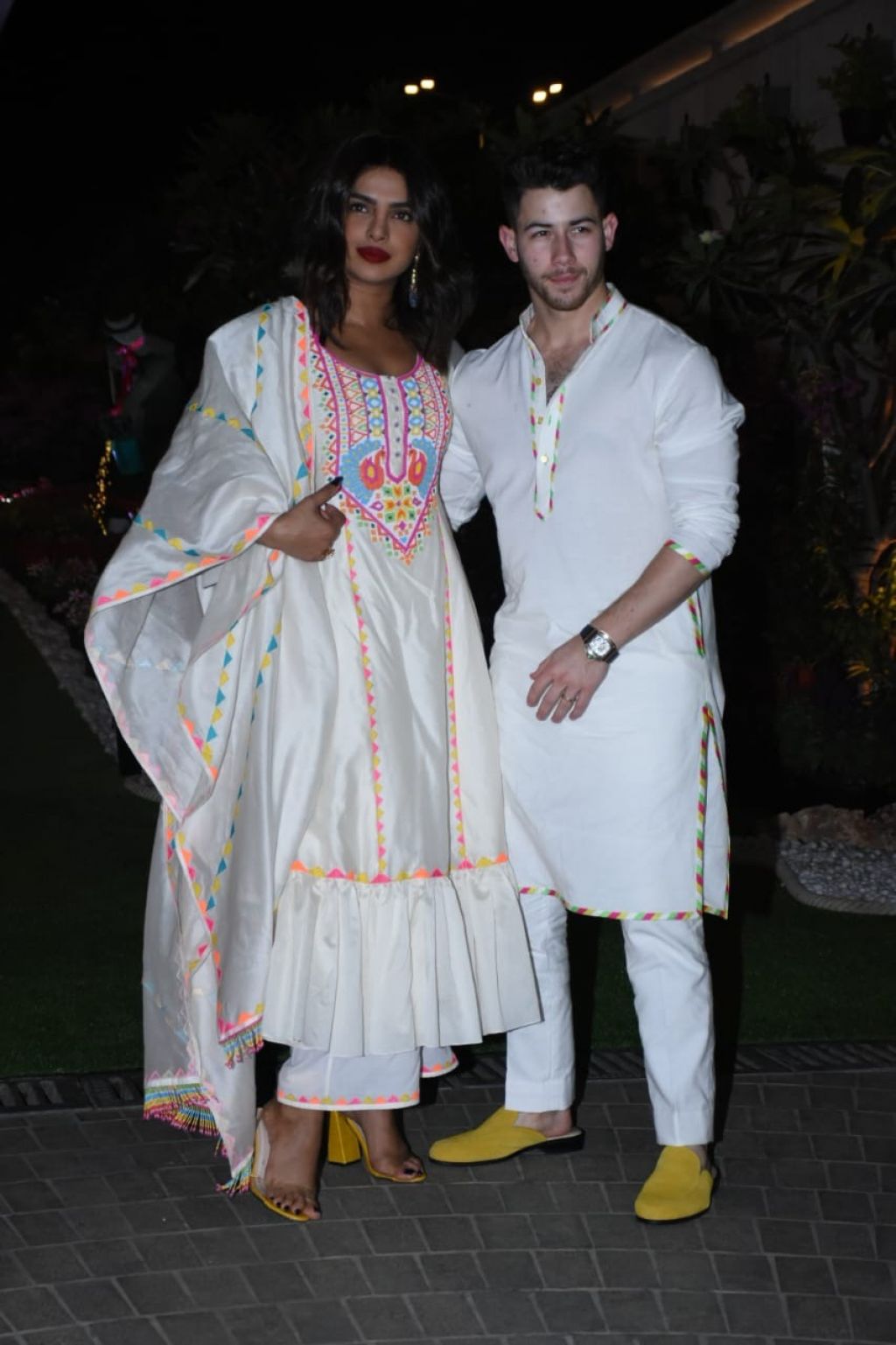 Priyanka Chopra & Nick Jonas  @  Isha Ambani’s Holi Party in Mumbai