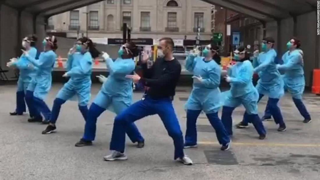 Health Care Workers Cheering  Up The Quarantined By  Dancing On Social Media