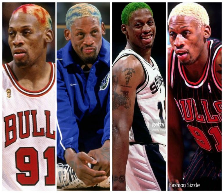 Dennis Rodman Iconic Hair And Outfits