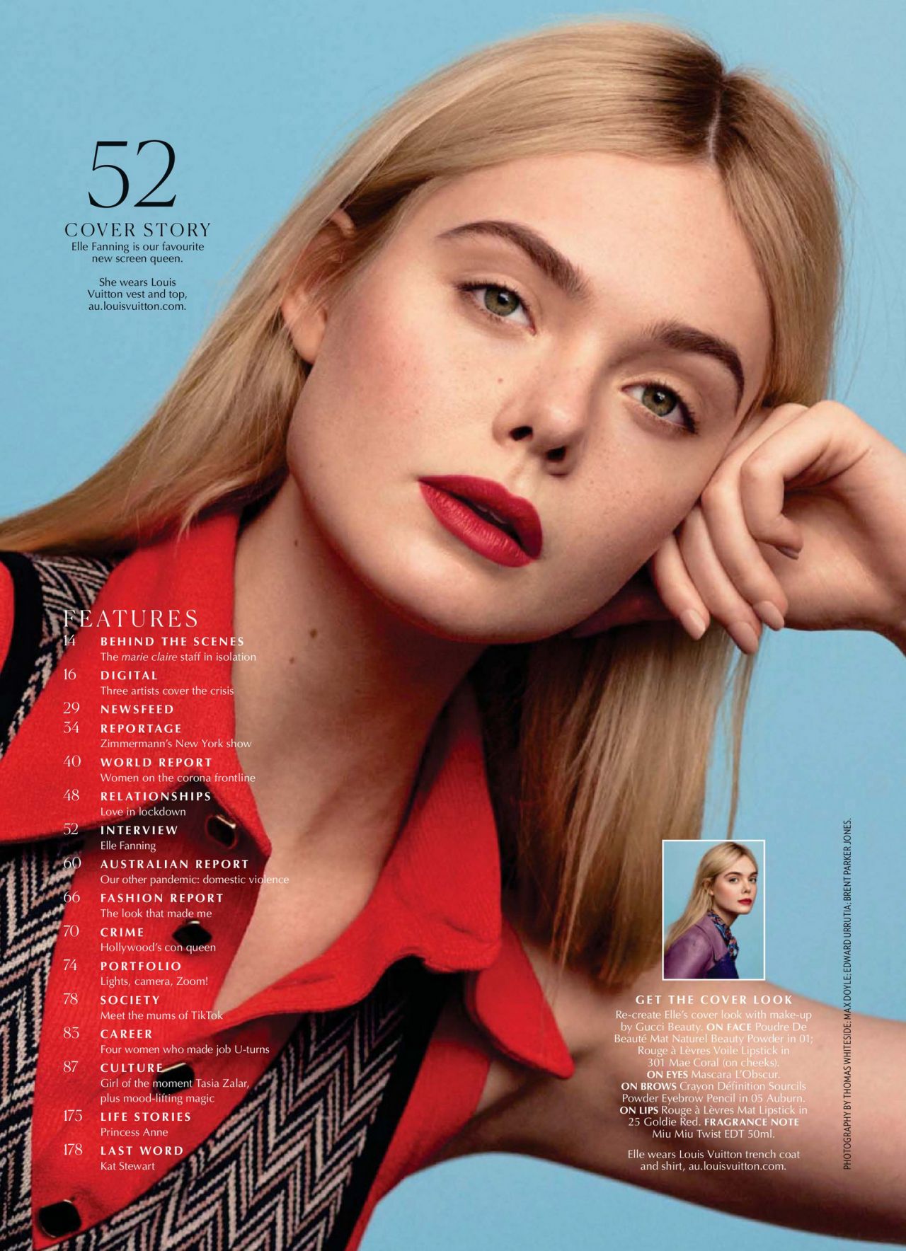 Elle Fanning Covers Marie Claire Australia June 2020 Issue