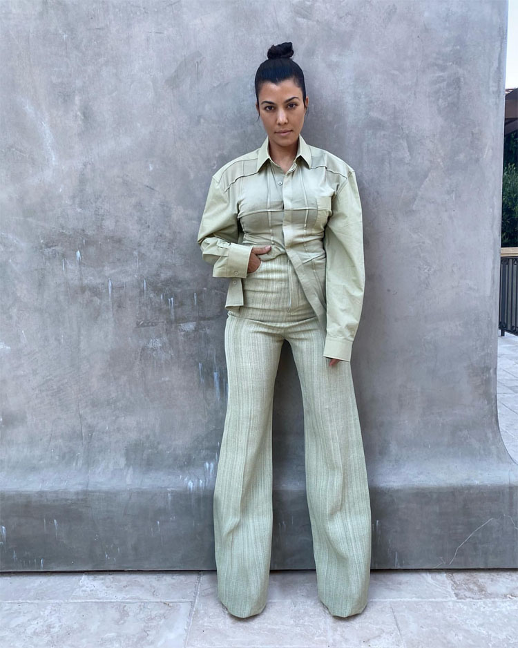 Kourtney Kardashian In Jacquemus @ Instagram