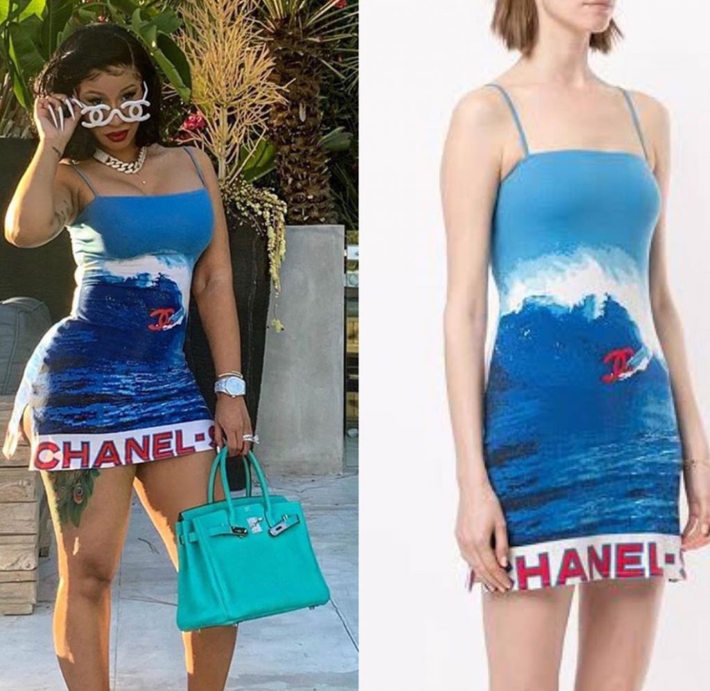 Cardi B Wears Chanel Surf Line On Instagram