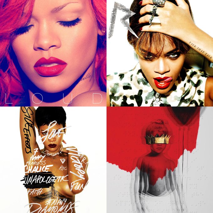 Rihanna’s  8 Studio Albums Are Now Certified PLATINUM Or Higher In The US.