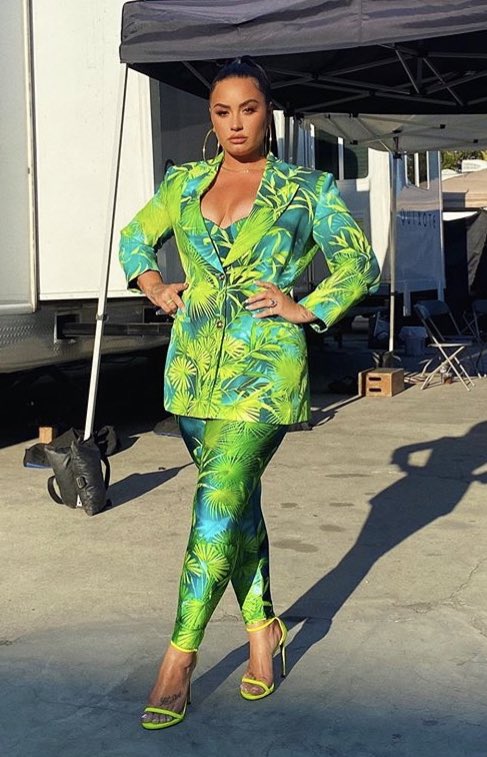 Demi Lovato In Versace Suit  Instagram September 3, 2020