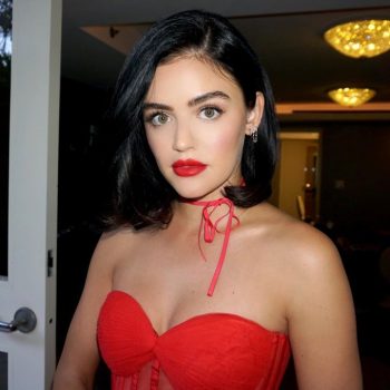 lucy-hale-in-red-georges-hobeika-strapless-gown-instagram