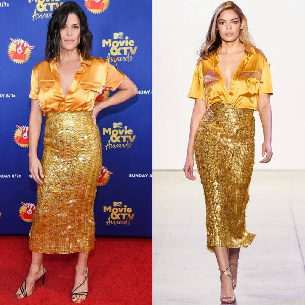 Neve Campbell Wore Aliétte @ 2020 “MTV Movie & TV Awards: Greatest of All Time”