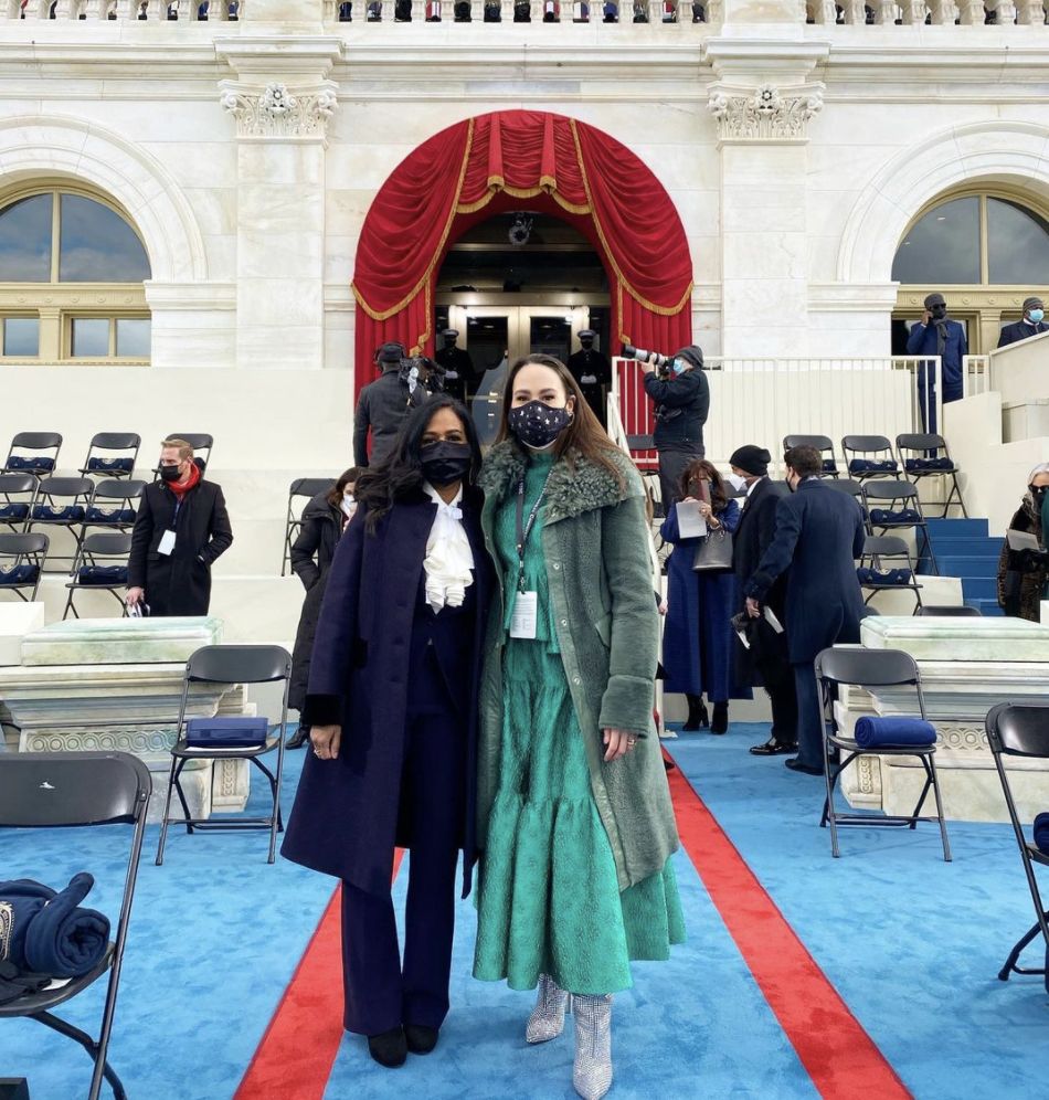 meena-harris-wore-coach-shearling-coat-inauguration-2021
