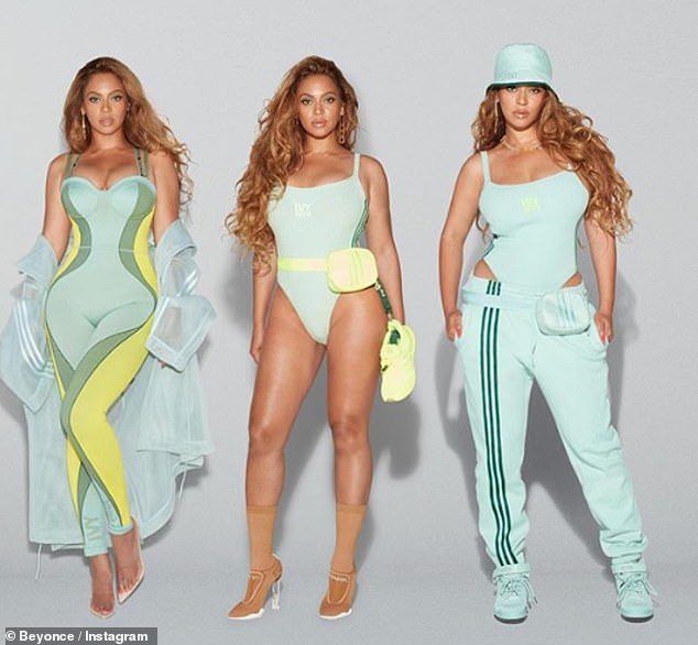 Beyonce Knowles  Models The ‘Azure Blue’ Collection From Her Adidas x Ivy Park