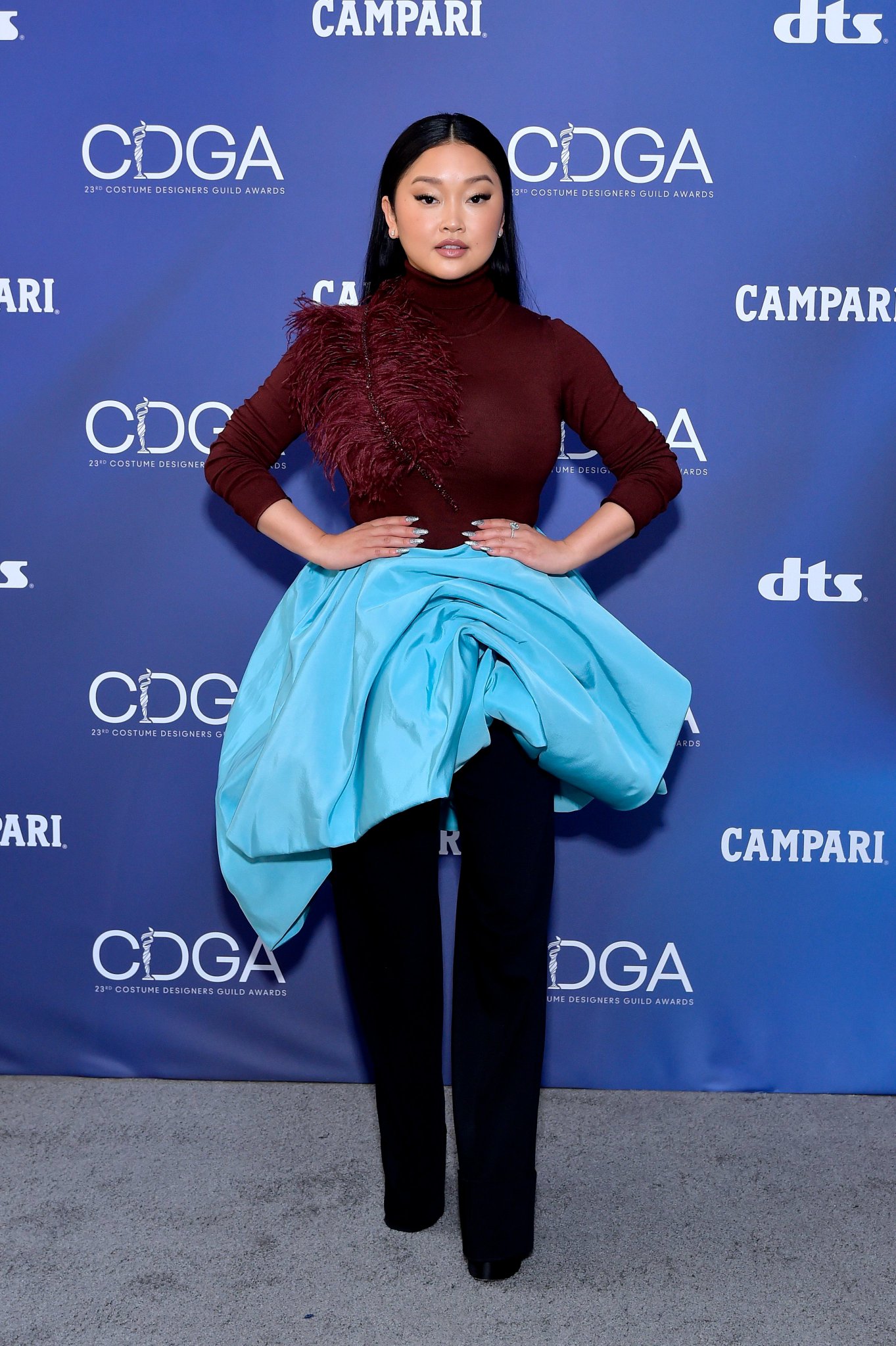 Lana Condor Wore Prabal Gurung @ ‘2021 Costume Designers Guild Awards ...