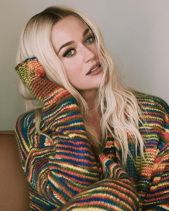 Katy Perry Wore The Elder Statesman Cardigan For L’Officiel Magazine Summer 2021 Issue